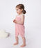 Baby-Kurzoverall aus Baumwolle mit Streifen rot MARSHMALLOW/ SPI
