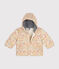 Gemusterte Baby-Winterjacke mit Kapuze weiss AVALANCHE/ MULTICO