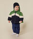 Baby-Winterjacke mit Kapuze im Colorblock