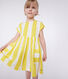 Kurzärmeliges Kinder-Kleid aus Baumwolle mit Streifen