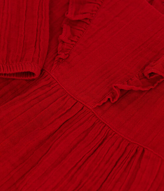 Langärmeliges Babykleid aus Musselin STOP
